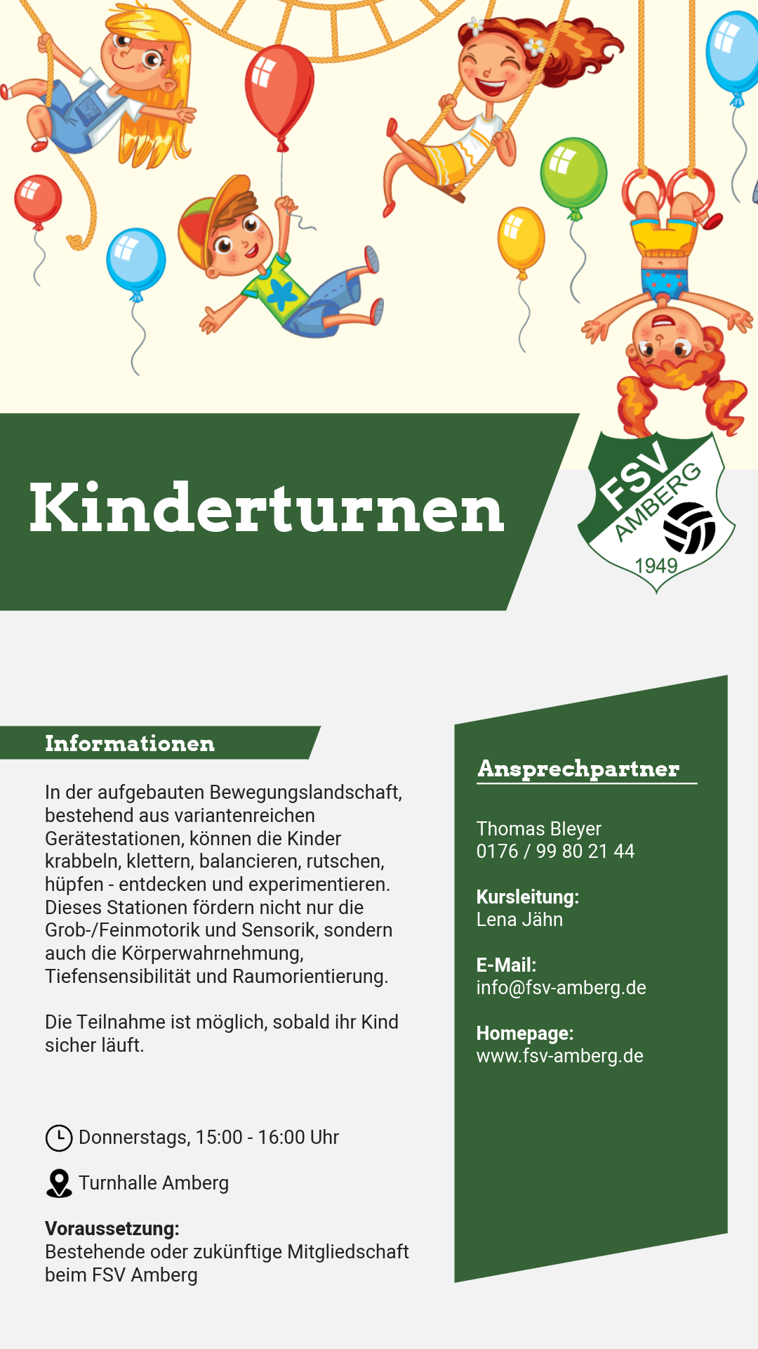 Flyer Kinderturnen