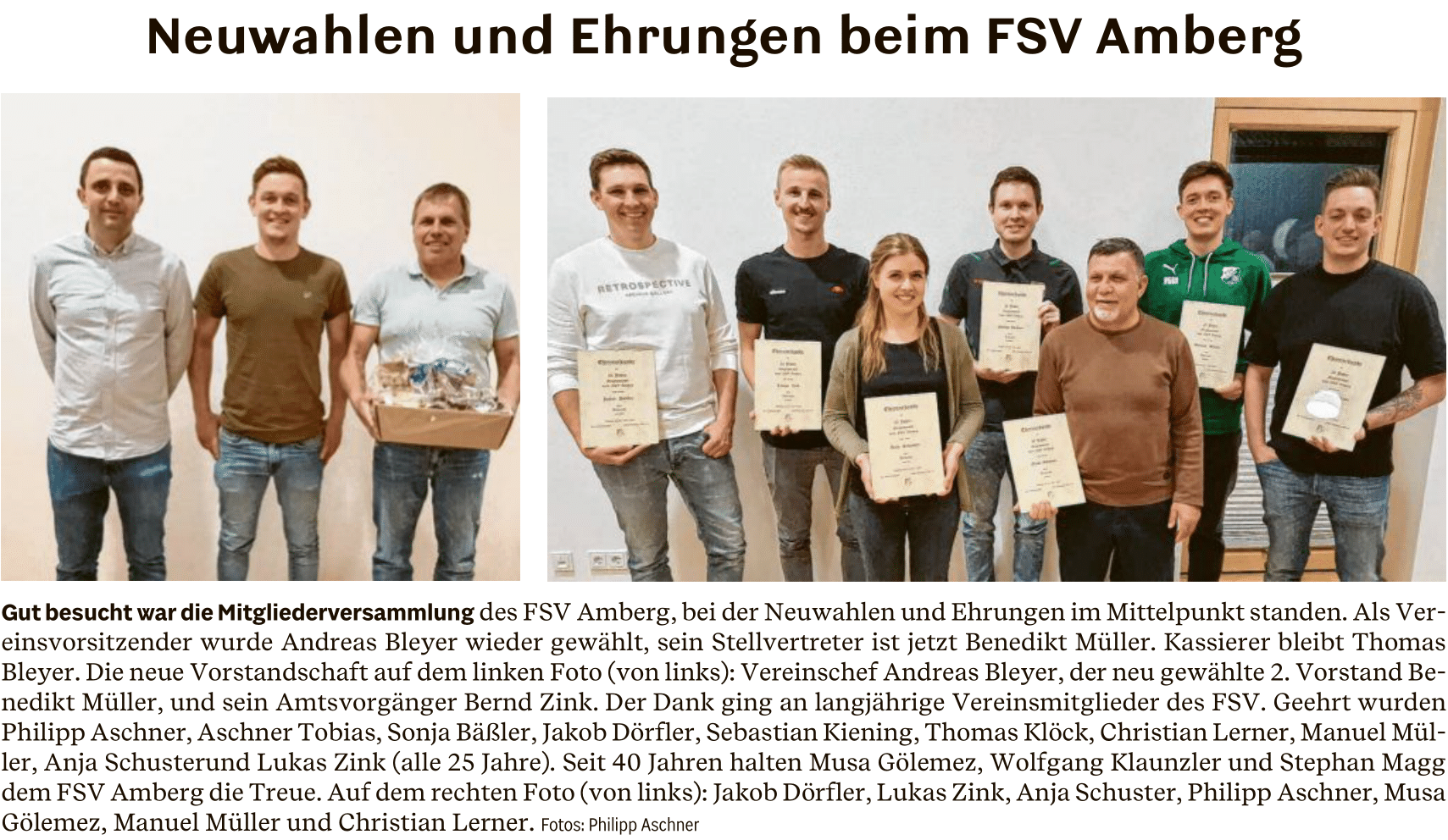 Bericht zur Mitgliederversammlung